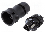 Plug | Connector: circular | male | PIN: 3 | silver plated | 20A | 250V
