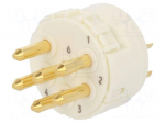 Connector: M23 | PIN: 6 | male | soldering | 300V | 20A | Series: Han M23