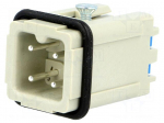Connector: HAN | male | Quick Lock | PIN: 4 | 3+PE | size 3A | 10A | 600V