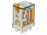 Relay: electromagnetic | DPDT | Ucoil: 230VAC | 12A/250VAC | 12A/30VDC