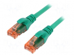 Patch cord | U/UTP | 6 | stranded | Cu | LSZH | green | 3m | 26AWG