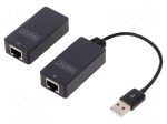 USB extender | USB 1.1,USB 2.0 | black | Cat: 5,5e,6