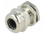 Cable gland | IP68 | Mat: brass | Body plating: nickel