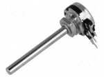 Potentiometer: shaft | single turn | 1k&Omega; | 200mW | THT | 4mm | metal | mono