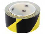 Tape: warning | yellow-black | L: 33m | W: 50mm | V: self-adhesive