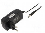 Power supply: switching | mains,plug-in | 9VDC | 1.2A | 13W | 84% | black