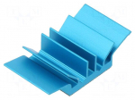 Heatsink: extruded | grilled | BGA | blue | L: 15mm | W: 27.94mm | H: 7.5mm