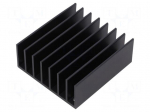 Heatsink: extruded | grilled | TO218,TO220 | black | L: 61mm | W: 57.9mm