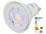 LED lamp | white warm | GU10 | 230VAC | 255lm | P: 3.5W | 36&deg; | 2700K