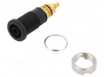 Laboratory connector: 4mm banana | socket | 1kVDC | 32A | black | screw