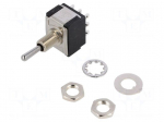 Switch: toggle | Pos: 3 | 3PDT | (ON)-OFF-ON | 6A/125VAC | 6A/6VDC | MTA