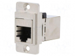 Coupler | coupler | DUALSLIM | Cat: 6 | shielded | 8p8c | 29mm | metal