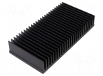 Heatsink: extruded | grilled | black | L: 75mm | W: 150mm | H: 27mm