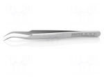 Tweezers | 120mm | for precision works | Blades: curved