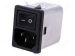 Connector: AC supply | socket | male | power supply | Inom: 6A | 250VAC
