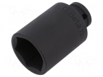 Socket spanner,impact | HEX 36mm | 1/2" | Socket bit length: 80mm
