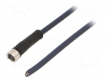 Cable: for sensors/automation | M8 | PIN: 3 | straight | 5m | plug | 60VDC