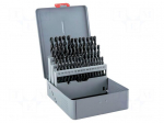 Drill set | for metal | high speed steel | metal case | MAYKESTAG