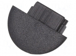 Cap for LED profiles | black | 20pcs | ABS | GEN2,rounded | BEGTIN12