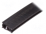 Hole and edge shield | EPDM | L: 20m | black | H: 20.5mm | W: 11mm