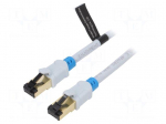 Patch cord | S/FTP | Cat: 6 | RJ45 plug,both sides | OFC | 15m | PVC | grey