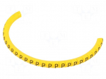 Markers | Marking: P | 1.3&divide;3mm | PVC | yellow | -30&divide;60&deg;C | leaded | PA-02
