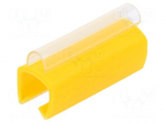 Marker: cable | Marking: empty | 6&divide;7.2mm | PVC | yellow | push-in | PTC-50