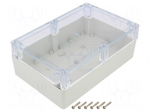 Enclosure: multipurpose | X: 140mm | Y: 210mm | Z: 75mm | ZP | ABS | gasket