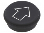 Button | round | &Oslash;21mm | black | 09 | Button marking: arrow