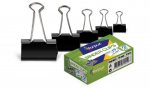 Forpus clips, 25mm, black 12 pcs