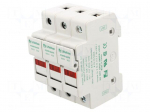 Fuse holder | 10x38mm | for DIN rail mounting | 30A | 600V | Poles: 3