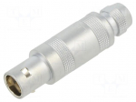 Connector: circular | 1S | plug | male/female | PIN: 2(1+1) | soldering