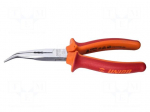 Pliers | side,cutting,curved,half-rounded nose | 200mm