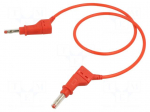 Test lead | 19A | banana plug 4mm,both sides | Len: 0.5m | red