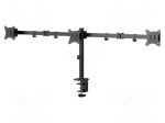 Holder | 7kg | 17&divide;27" | black | Arm len: 658mm | monitor x3