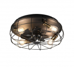 Trio Trondheim ceiling fan 4xE27 matt black  R61095032 4017807529562