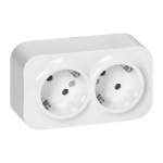 Uued tooted // ToDo Gniazdo podw&oacute;jne 2x2P+Z, 16A/230VAC, IP20,Schuko,Białe