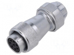 Connector: circular | plug | female | PIN: 8 | IP67 | WF20 | 9&divide;10.5mm | 10A