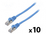 Patch cord | F/UTP | Cat: 6 | RJ45 plug,both sides | stranded | CCA | 2m
