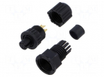 Connector: circular | 2A | 500V | socket,plug | female | PIN: 4 | IP67