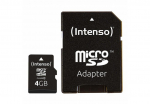 Other Computer Accessory Intenso  MEMORY MICRO SDHC 4GB C10/W/ADAPTER 3413450