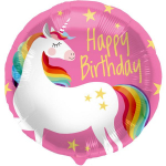 Folat Foil Balloon "Happy Birthday Unicorn" 45cm