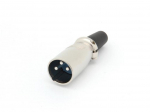 MALE 3P XLR PLUG, NICKEL, SHORT TYPE
