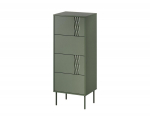 4S TRESSE chest of drawers 50x40x125 matte green