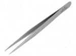 Tweezers | 120mm | for precision works | Blade tip shape: sharp