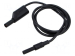 Test lead | 32A | insulated | Urated: 1kV | Len: 1m | black