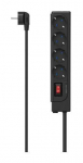 Converter Hama  Power strip (+ switch) Black PG connector Black