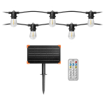 Uued tooted // Solarna girlanda oświetleniowa - 1 sznur 10 m (10 opraw) + 10 żar&oacute;wek LED 0,1W E27, 3000K + 1 żar&oacute;wka gratis