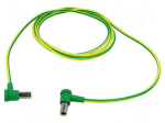 Test lead: single | socket angled 6mm,both sides | non-insulated