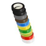 Uued tooted // Zestaw 10 taśm 15mm, 2x czarna, szara, brązowa, niebieska, ż&oacute;łta, zielona, ż&oacute;łto-zielona, czerwona, biała, długość 10m